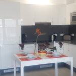 Fully Equipped Kitchen at Bungalow No 31, complete with full-size oven, hob and fridge freezer.