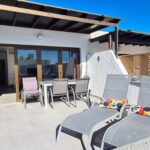 The large terrace at Bungalow No 31 is in full sun throughout the day
